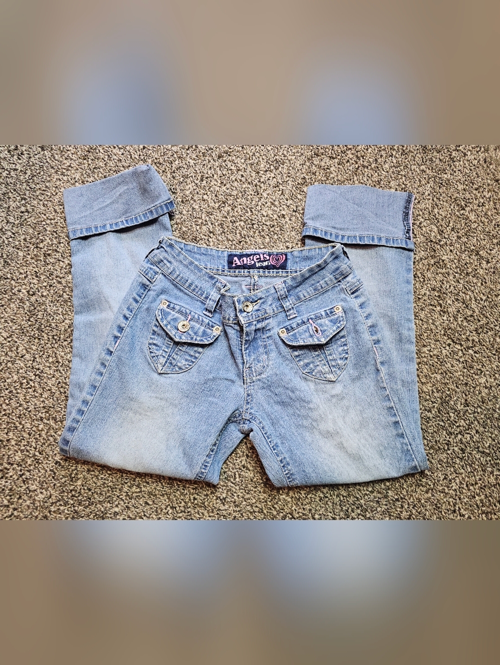 Y2k Angels Jeans Capris sz 1